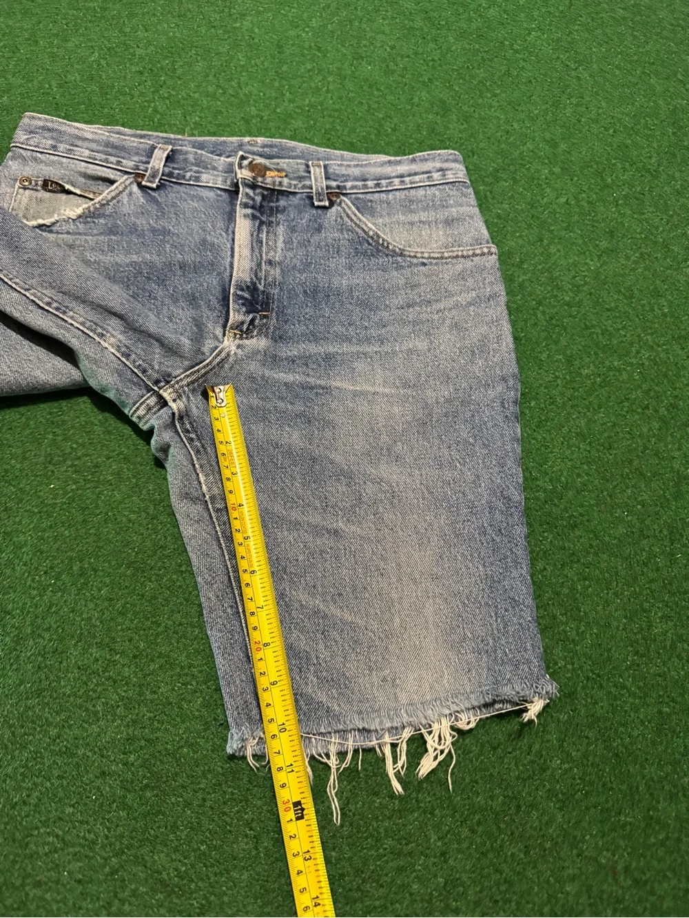 Lee Vintage Denim Shorts Cutoff 34 80s 90s Grunge 10” Distressed Jorts